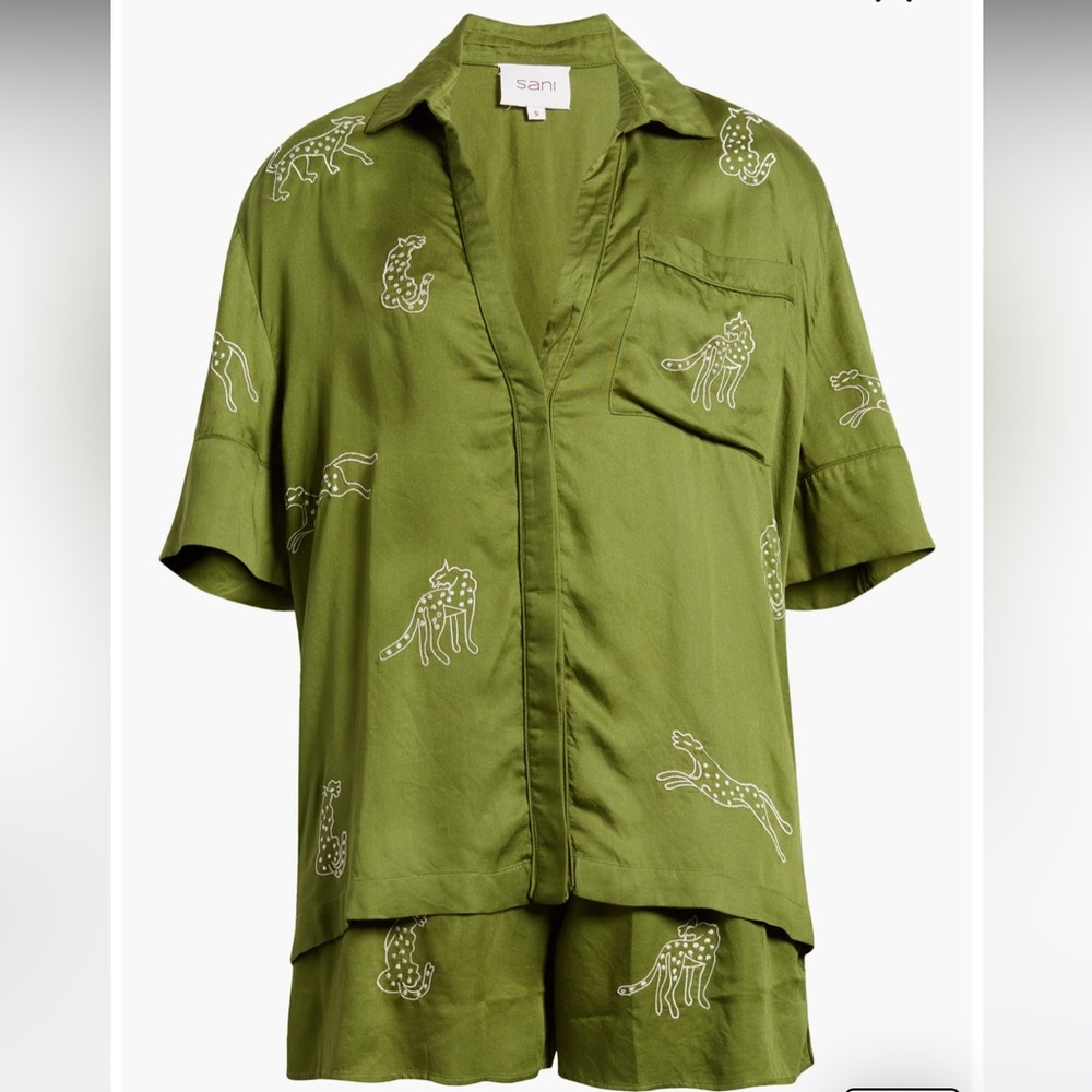 Sani Green Short Pajama Set size S